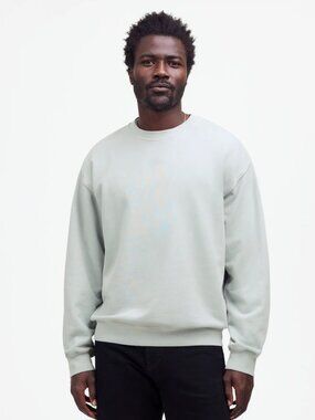 Madewell Mens McCarren Crewneck Washed Light Gray Size L